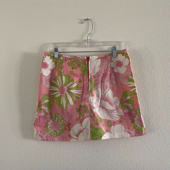 VGT Bamboo Traders Women's Skort Pink Floral Stretch Mini Zipper - Picture 4 of 10